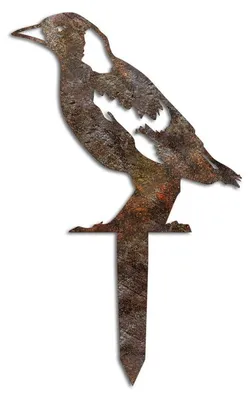Image de Objet décoratif de jardin Oiseau en métal multicolore - 37 × 23 cm