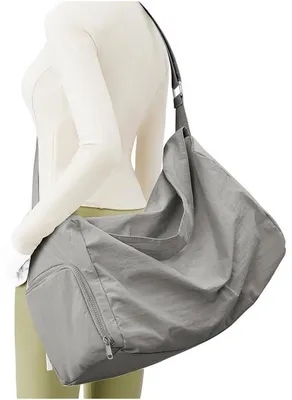 Produktbild von Ibenzoa® Kleine, vielseitige Sport- & Reisetasche für Damen – 41×25×25 cm, 0,99 Pfund, wasserabweisendes Nylon, Nassfach & Schuhfach