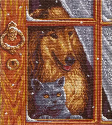 Produktbild von Panna Kreuzstichset "Allein zu Hause" 23,5x27,5cm, Zählmuster