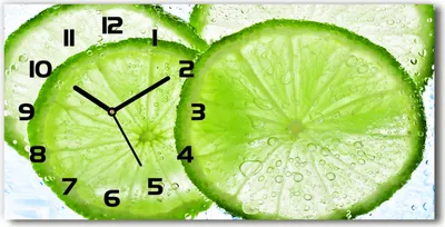 Produktbild von Wanduhr aus Glas – 60x30 cm - Glasbild - Glasuhr - Gehärtetes Glas - schwarze-zeiger - Limes unter Wasser