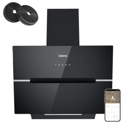 Immagine prodotto di CIARRA Cappa aspirante a parete, 60 cm, Classe energetica A+++, 688 m³/h, con Wi-Fi, app e controllo touch, funzione booster, modello VM6736FB