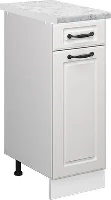 Produktbild von Küchenunterschrank Vicco R-Line Weiß Landhaus 30 cm AP Marmor, Model 46803