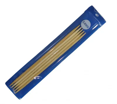 Bambus Nadelspiel Strumpfstricknadeln 20 cm mal 5.0 mm