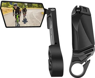 Produktbild von 2 stuecke Fahrradspiegel Radfahren Rueckspiegel Faltbarer 360 Grad Rotierender Rueckspiegel Fahrradspiegel Lenker Sicherheitsspiegel fuer Mountain Road Bike