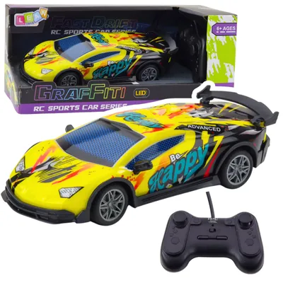 Image de Voiture de sport télécommandée Rc, lumières LED jaunes 1:22