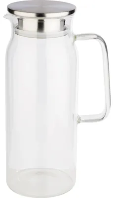 Obrázok produktu pre APS-Germany 10792, karafa, 1,5 L, Nerezová oceľ, Priehľadná, Sklo, Nerezová oceľ, Kolo, Nerezová oceľ