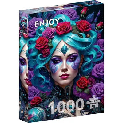 Immagine prodotto di Puzzle 1000 pezzi Enjoy – Ritratto di Fiori Gotici