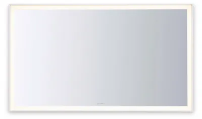 Produktbild von Duravit L-Cube Spiegel mit integrierter Beleuchtung, eckig, 1200x700x67mm, Weiß Aluminium Matt, LC7383018180000