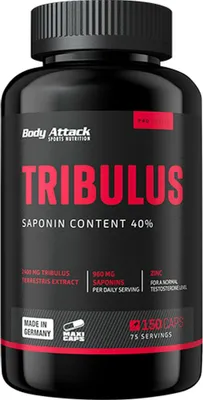Produktbild von Body Attack Tribulus - 150 veg. Maxi-Kapseln