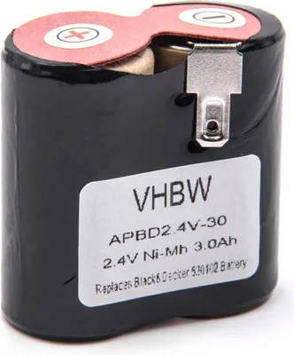 Produktbild von vhbw Akku Ersatz für Black & Decker 520102 für Staubsauger (3000 mAh, 2,4 V, NiMH)
