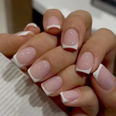Image de Ongles artificiels style français, 24 pièces à coller, couleur 3