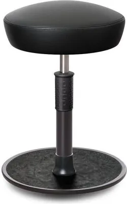 Produktbild von Sitz- Stehhocker Free Regular Hutsitz Boxmark Leder schwarz schwarz /schwarz.