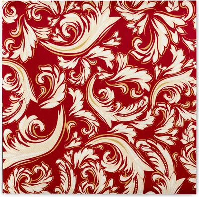 Produktbild von Sovie HORECA Serviette Cascade in Bordeaux aus Linclass® Airlaid 40 x 40 cm, 50 Stück - Ornamente