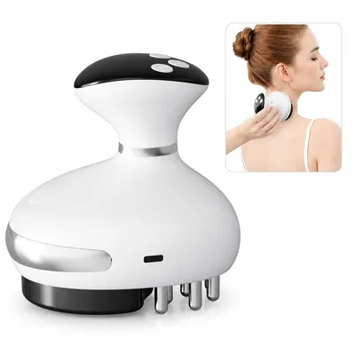 Produktbild von Elektrisches Gua Sha Massagegerät mit Wärmefunktion, EMS & Unterdruck, 9 Saugstufen, 3 Wärmestufen, LCD, USB-C, kabellos für Nacken Rücken Bauch Beine