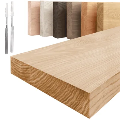 Schwebendes Holz-Wandregal 30 cm, Natur, unsichtbare Befestigung