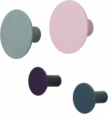 Produktbild von Famanu Wandhaken Set - Mehrfarbige Wandhaken - 4,5 cm