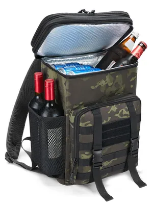 Kühlrucksack 30 L, erweiterbar, wasserdicht, isoliert, schwarz