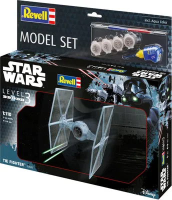 Zdjęcie produktu dla Revell Model Set TIE Fighter, Model samolotu kosmicznego, Zestaw montażowy, 1:110, TIE, Star Wars, Zaawansowany