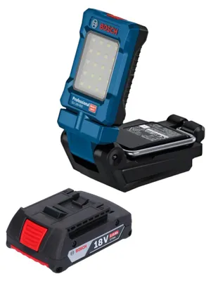 Zdjęcie produktu dla Lampa akumulatorowa Bosch GLI 18V-800 Professional 18 V 800 lm + 1x akumulator 2,0 Ah - bez ładowarki