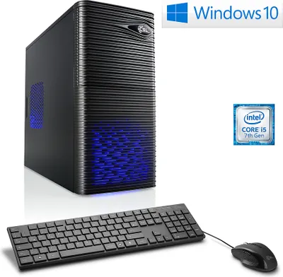Produktbild von CSL Multimedia PC Intel Core i5-7500 3800 MHz, Intel HD 630, 8 GB DDR4 RAM, 1 TB HDD, Windows 10 Home, WLAN, USB 3.1 | Speed R70120