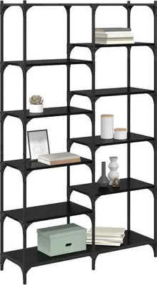 Produktbild von (Robust Möbel) Regal Schwarz Eichen-Optik 100 x 32 x 170cm Holzwerkstoff - CL791037 - Bücherregale
