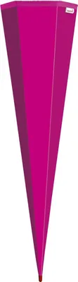 Produktbild von Schultüten-Rohling zum Basteln pink - 85 cm 6-eckig - mit Rot(h)-Spitze ohne Verschluss