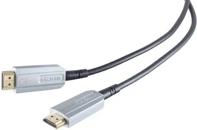 Immagine prodotto di shiverpeaks BASIC-S Cavo AOC-HDMI, 4K, nero/argento, 10 m spina HDMI A