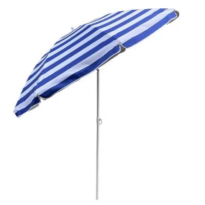 Produktbild von Outdoor Parasol *** 180 UV Blau Weiss, Strandschirm, Rund, Blau, Nylon, Stahl, Muster