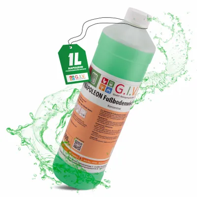 Produktbild von G.I.V. 1L Fußbodenreiniger & Pflegemittel - Fußbodenwischpflege, Bodenreiniger & Wischpflege für wasserfeste Böden - seidenglänzender Pflegefilm