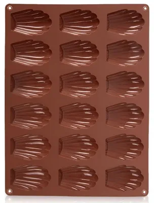 Produktbild von Silikon-Madeleineform, braun, 18 Stück, 32 x 24,5 x 2 cm