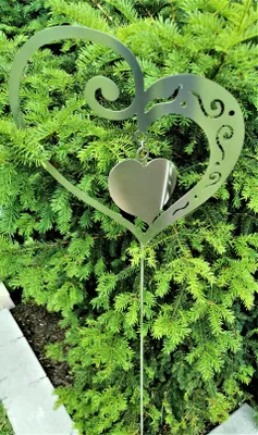 Produktbild von Beetstecker Liebesherz Liebe klein Edelstahl Garten