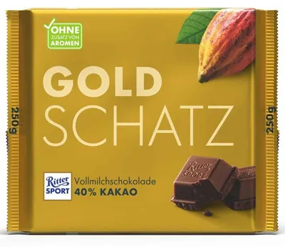 Image de Ritter SPORT 5219243002 Ritter SPORT Goldschatz Schokolade 250,0 g