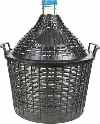 Produktbild von Weinballon mit Kunststoffkorb 15L - Glasballon