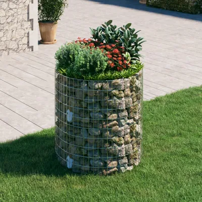 Image de vidaXL Colonne de gabion Ronde Acier galvanisé Ø100x100 cm