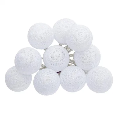 Zdjęcie produktu dla Girlanda LED Bawełna balls, 10 lampek, 165 cm