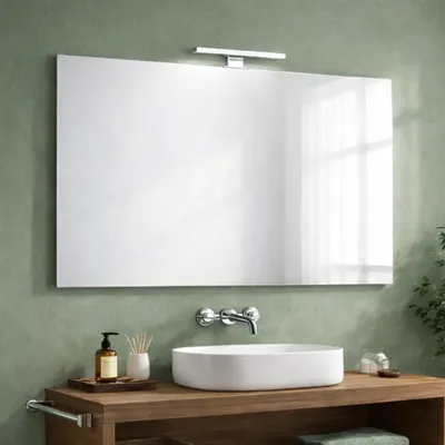 Produktbild von Spiegel mit Chromlampe 100x70 reversibel