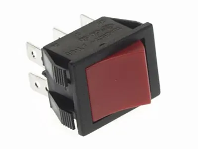 Zdjęcie produktu dla Przełącznik kołyskowy mocy 10 A-250 V Dpdt On-On – czerwona nasadka