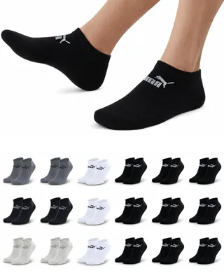 Produktbild von PUMA Sneakersocken 18 Paar Pack Damen Herren Black white grey mix 35-38