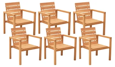 Produktbild von Refurbished Möbelretoure Teak Gartensessel mit Armlehnen FREETOWN (6er Set)