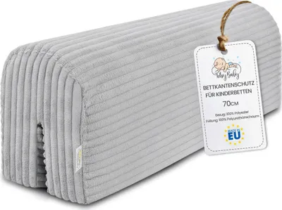 Produktbild von Bettkantenschutz 70 cm Kantenschutz Bettumrandung für Bettgitter Hellgrau