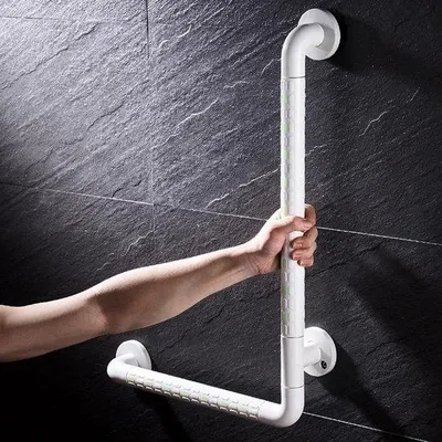 Image de Barre d'appui antidérapante en acier inoxydable pour seniors, pour douche et toilettes