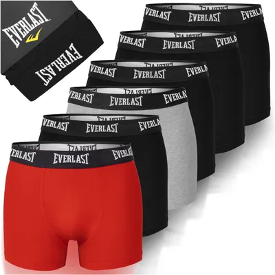 Immagine prodotto di Everlast Boxer Uomo 6 Pack M Cotone Fit Intimo Traspirante Lingerie Uomo Uomo Pantaloncini Retro, M