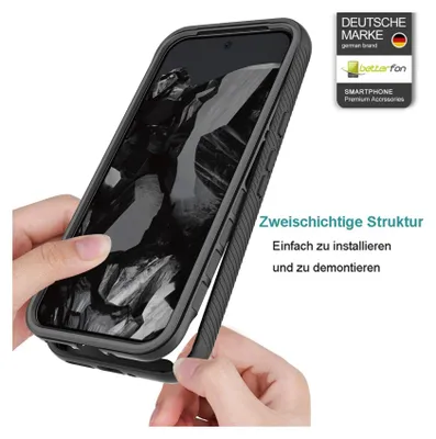 Produktbild von Handy Tasche für Google Pixel 9 Pro XL Hülle 360° Grad Handyhülle mit Displayschutz