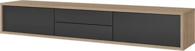 Produktbild von Lowboard 180 cm breit, hängend oder stehend, Eiche mit anthrazit FORLI-83