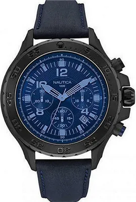 Obrázok produktu pre Nautica pánske náramkové hodinky Chrono NAI21008G kožené