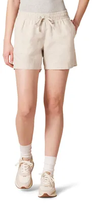 Produktbild von Amazon Essentials Damen-Shorts aus Leinen-Mischgewebe mit Kordelzug (erhältlich in Übergröße), Ecru, Größe M