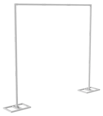 Produktbild von Hochzeits Hintergrund Bogen - Quadratischer Metallrahmen - 3 x 3 m - Schwerlast 15 kg - Ballonständer Fotohintergrund - Weiß