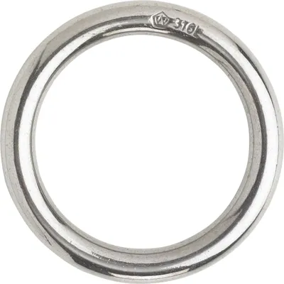 Edelstahl Ring ohne Schweißnaht; 73 x 45 mm; von Austri Alpin; geeignet für Kletterwandbau.
