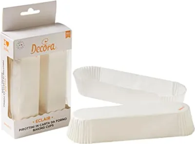 Obrázok produktu pre Papierové košíčky na eclair 135x33x28mm biele 60ks - Wilton