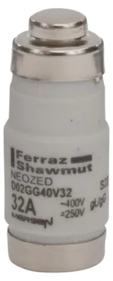 Produktbild von Mersen 01701.032000 D02 32A gG 400V NEOZED Sicherungseinsatz schwarz